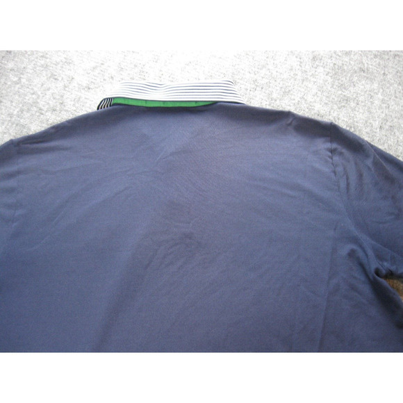 Polo Golf Ralph Lauren Shirt Men Large Blue Stripe Pinehurst US Open 2014 - Picture 10 of 16